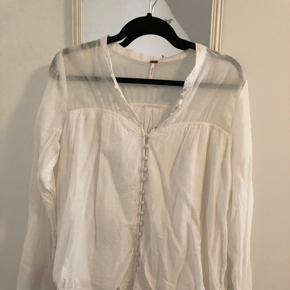 Free People White button down